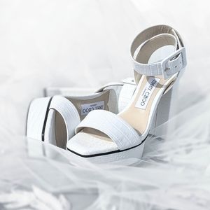 ✨Jimmy Choo Jax 115 Bridal Leather Sandals✨